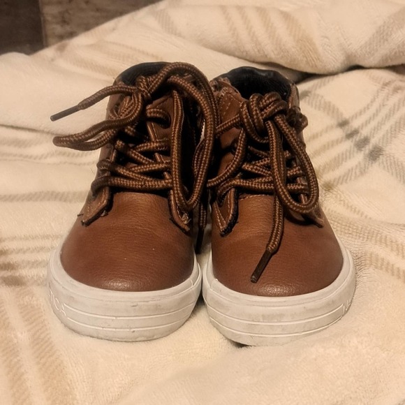 Nautica Boots Size 5 Toddler Preowned Brown Laced Up - Picture 2 of 5